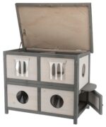 Casa para Gatos de Exterior TRIXIE Modelo 44117 4 Compartimentos Color Gris