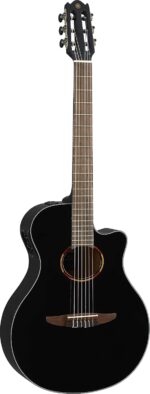 Yamaha NTX1 BL - Guitarra electroacústica clásica con cuerdas de nailon, color negro
