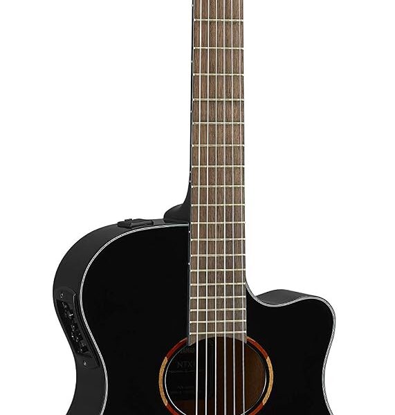 Yamaha NTX1 BL - Guitarra electroacústica clásica con cuerdas de nailon, color negro