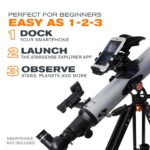 Celestron StarSense Explorer LT 80AZ Telescopio habilitado para aplicación – Refractor de 80mm con acoplamiento para sma