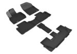 Alfombrillas 3D MAXpider Kagu Modelo L1HY10101509 para Hyundai Palisade 7 Asientos 2020-2025 Negro Juego Completo