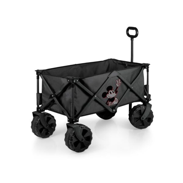PICNIC TIME Disney Mickey Mouse Adventure Wagon Elite - Carro de playa todo terreno con tapa superior de mesa y forro su