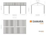 Kit de Recinto de Tela Sojag Samara 12x20 pies Gris 8 Paneles Polietileno