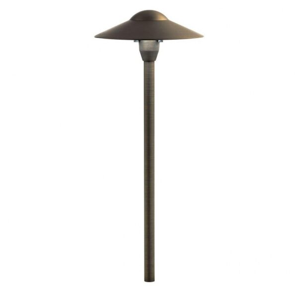 Luz de camino Kichler 15310CBR 12 voltios 16.25 vatios acabado Latón Centenario forma hemisferio
