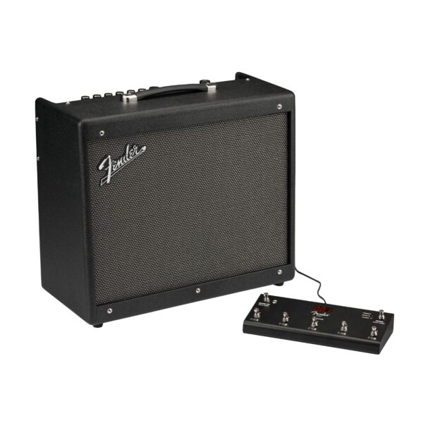 Fender Mustang GTX100 Amplificador de guitarra e interruptor de pie de 7 botones, 100 vatios, con garantía de 2 años, bu