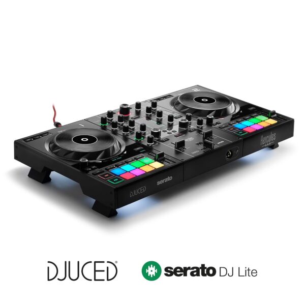 Controlador DJ Hercules DJControl Inpulse 500 USB 2 Canales Negro con Interfaz de Audio Incorporada