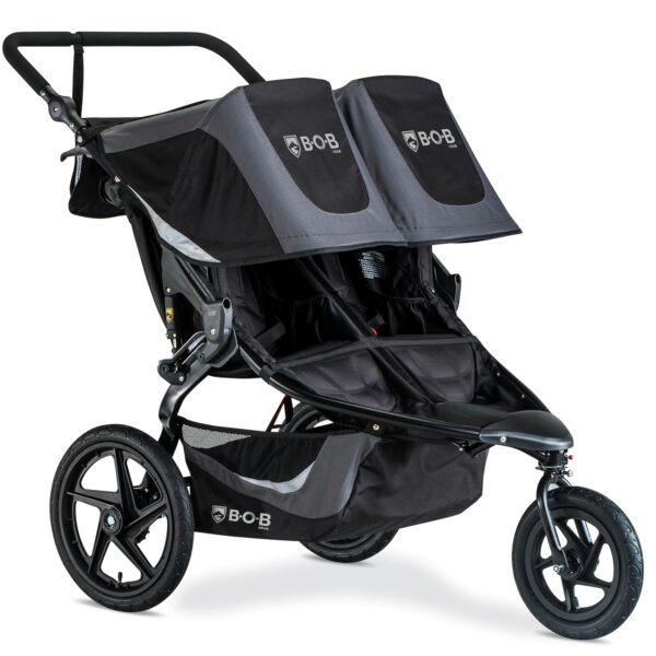 Cochecito para correr BOB Gear Revolution Flex 3.0 Duallie U231947 doble color negro grafito armazón de aluminio arnés d