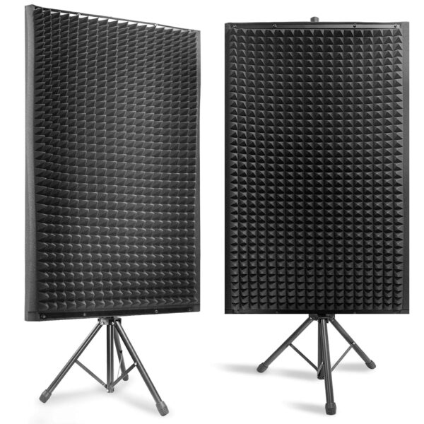 Panel de Pared de Sonido de Espuma para Estudio Pyle PSIP24X2 Cuña Acústica de Aislamiento 23.7 Pulgadas Paquete de 2 Ne