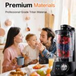 NuWave Moxie - Licuadora comercial, licuadora de batidos al vacío con motor de 2.5 HP, grado profesional, autolimpiante,