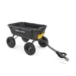 Gorilla Carts 7GCG-NF carretilla de jardín de polietileno para trabajo pesado con neumáticos sin riesgo de pinchazos, 7