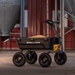 Gorilla Carts 7GCG-NF carretilla de jardín de polietileno para trabajo pesado con neumáticos sin riesgo de pinchazos, 7