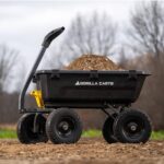 Gorilla Carts 7GCG-NF carretilla de jardín de polietileno para trabajo pesado con neumáticos sin riesgo de pinchazos, 7