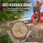 Motosierra SKIL PWR CORE 40 CS4555-10 40 Voltios 14 Pulgadas Sin Escobillas con Batería 2.5 Ah y Cargador Auto PWR JUMP