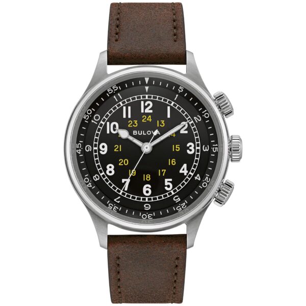 Reloj Bulova Serie Archive Militar 96A245 Acero Inoxidable 42mm Cristal de Zafiro
