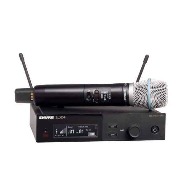 Shure Sistema de micrófono inalámbrico digital SLXD24/B87A, incluye transmisor de mano SLXD2 con cápsula de micrófono vo