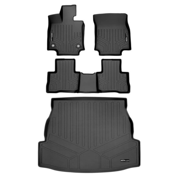 Tapetes SMARTLINER SA0418 B0488 D0418 Juego de 2 Filas y Forro de Carga Todo Clima Color Negro para Toyota RAV4 2019 202
