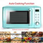 Countert - Horno microondas retro, grande de 0.7 pies cúbicos, 700 vatios, encimera de acero laminado en frío con ajuste