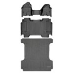 SMARTLINER Alfombrillas para Ram 1500 Crew Cab 2019-2024 Cama Corta Asiento de Banco Primera Fila Negro Modelo SA0427 B0
