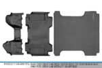 SMARTLINER Alfombrillas para Ram 1500 Crew Cab 2019-2024 Cama Corta Asiento de Banco Primera Fila Negro Modelo SA0427 B0