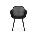 Silla de Comedor para Exteriores Christopher Knight Home Davina 312469 Negro Polipropileno Juego de 4