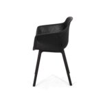 Silla de Comedor para Exteriores Christopher Knight Home Davina 312469 Negro Polipropileno Juego de 4