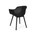 Silla de Comedor para Exteriores Christopher Knight Home Davina 312469 Negro Polipropileno Juego de 4