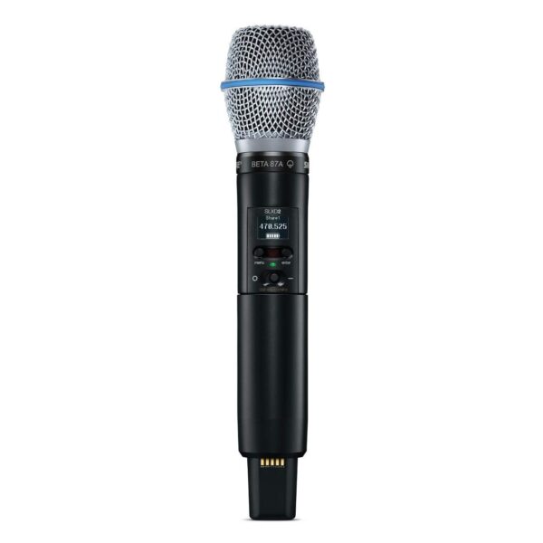 Shure Transmisor de mano SLXD2/B87A con cápsula de micrófono vocal BETA 87A - para uso con sistemas de micrófono inalámb