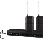 Shure BLX188/CVL Sistema de micrófono inalámbrico - Vida de batería de 14 horas, rango de 300 pies, UHF | Incluye (2) mi
