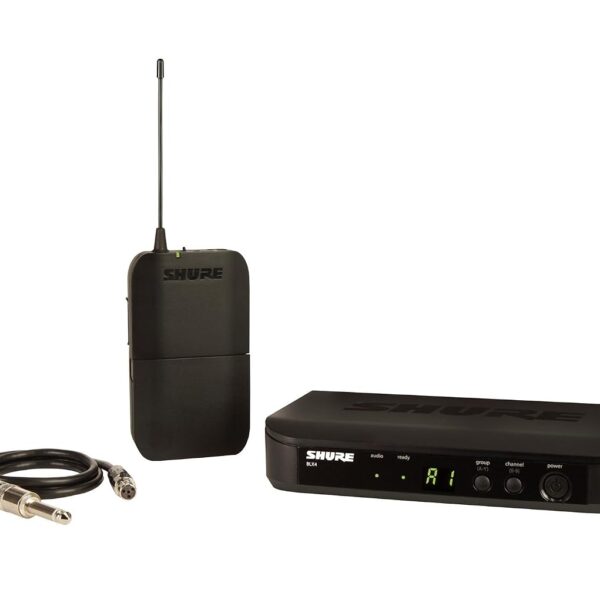 Sistema de Instrumentos Inalámbrico Shure BLX14 J11 Band 596-620 MHz Receptor BLX4 Transmisor BLX1 Bodypack Cable de Gui