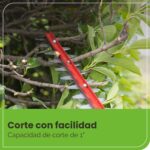 Cortasetos Inalámbrico Greenworks HT40B212 40 V 24 Pulgadas Capacidad de Corte 1 Pulgada con Batería USB 2.0 Ah y Cargad