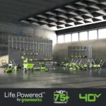 Cortasetos Inalámbrico Greenworks HT40B212 40 V 24 Pulgadas Capacidad de Corte 1 Pulgada con Batería USB 2.0 Ah y Cargad