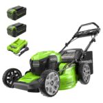 Cortacésped Greenworks MO40L4413 LMF415 Inalámbrico 40V 21 Pulgadas Autopropulsado Sin Escobillas con 2 Baterías 4.0 Ah