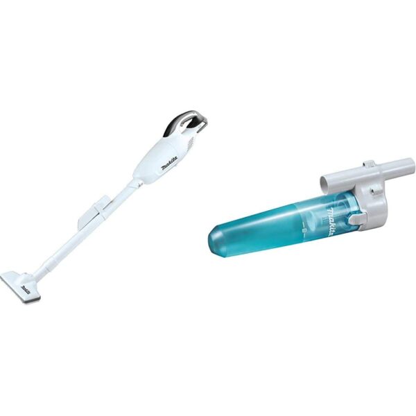 Aspiradora Inalámbrica Compacta Makita XLC02ZW 18V LXT Iones de Litio con Accesorio Ciclónico Blanca
