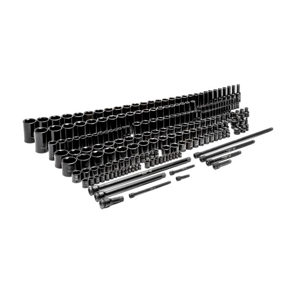 GEARWRENCH Juego de llaves de impacto SAE/métricas de 1/4", 3/8" y 1/2" Drive Master 89072