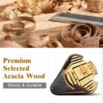 Juego de Sofás de Conversación Tangkula AM2992HM 4 Piezas Madera de Acacia Gris Estilo Rústico con Mesa de Centro y Cubi