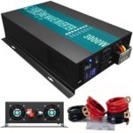 Inversor de Potencia WZRELB RBP-300036 Onda Sinusoidal Pura 3000W 36V a 120V con 2 Salidas de CA Negro