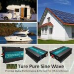 Inversor de Potencia WZRELB RBP-300036 Onda Sinusoidal Pura 3000W 36V a 120V con 2 Salidas de CA Negro