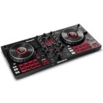 Numark Mixtrack Platinum FX Controlador para DJ, para Serato DJ, con control de 4 cubiertas, mezclador, interfaz de audi