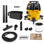 DEWALT Aspiradora para Seco y Húmedo de 9 Galones, Aspiradora de Taller de Alta Capacidad con Accesorios, 5 HP Máximo, c