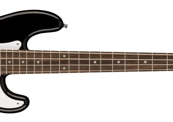 Squier Mini Precision Bass, negro, diapasón de laurel