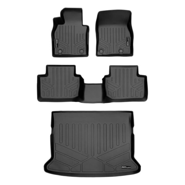 Alfombrillas de Piso SMARTLINER SA0503 B0503 D0503 2 Filas y Forro de Carga para Mazda CX30 2020 2025 Color Negro