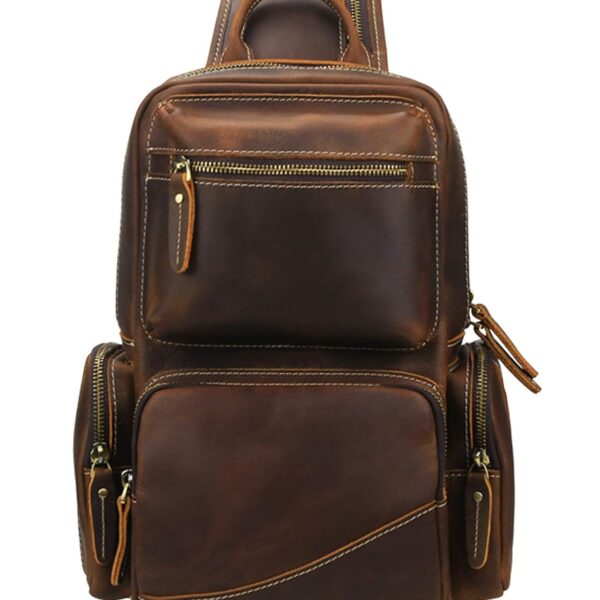 Bolso Bandolera LANNSYNE Cuero de Grano Completo para iPad 10.5 Pulgadas Correa Ajustable
