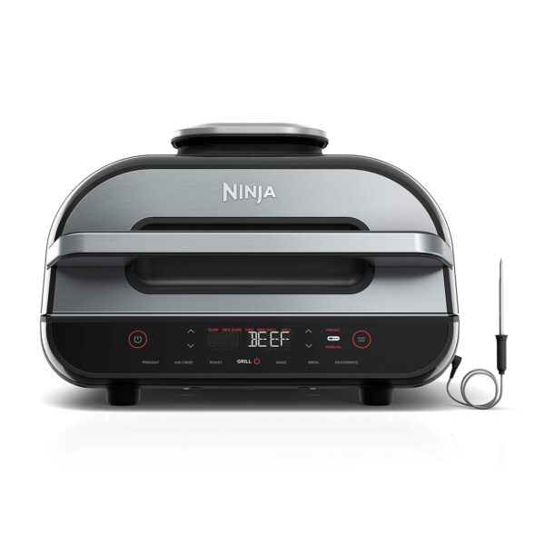 Ninja FAG551 Foodi Smart XL 6-IN-1 Parrilla interior con freidadora de 4 cuartos de gala de aire Hornee de horose de hid
