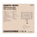 Luz de Inundación LED Nuvo Lighting 65/618 11.5 pulgadas 90W 5000K Bronce