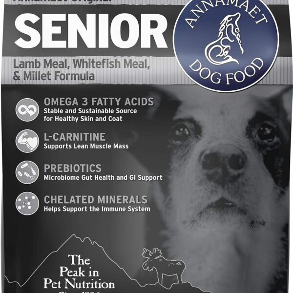 Alimento Seco para Perros Annamaet Original Senior Cordero Pescado Blanco y Mijo Bolsa 25 Libras