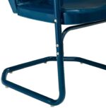 Juego de Comedor Crosley Furniture Ridgeland KO10015NV 5 Piezas Mesa Redonda de Metal Azul Marino