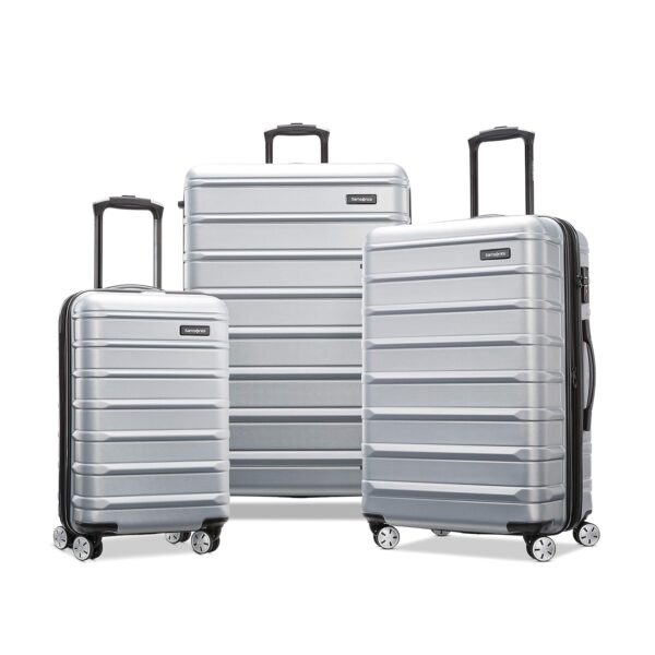 Equipaje Samsonite Omni 2 Juego de 3 Piezas Plateado Policarbonato Ruedas Giratorias