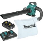 Kit de Soplador Sin Escobillas Makita XBU04PTV 36V 18V X2 con Accesorio de Vacío 473 CFM 120 MPH 5.0Ah