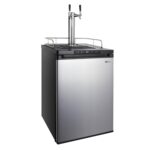 Kegco 3PK309SS-2 Kegerador digital de acero inoxidable de doble grifo de 24 ″ - Función de enfriamiento profundo, se con