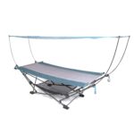 Hamaca Plegable Portátil Mac Sports H806S-201 con Toldo Desmontable Verde Azulado